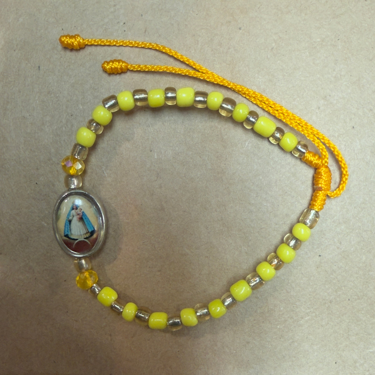 Our Lady of Charity Yellow Bracelet/Caridad Del Cobre Pulsera