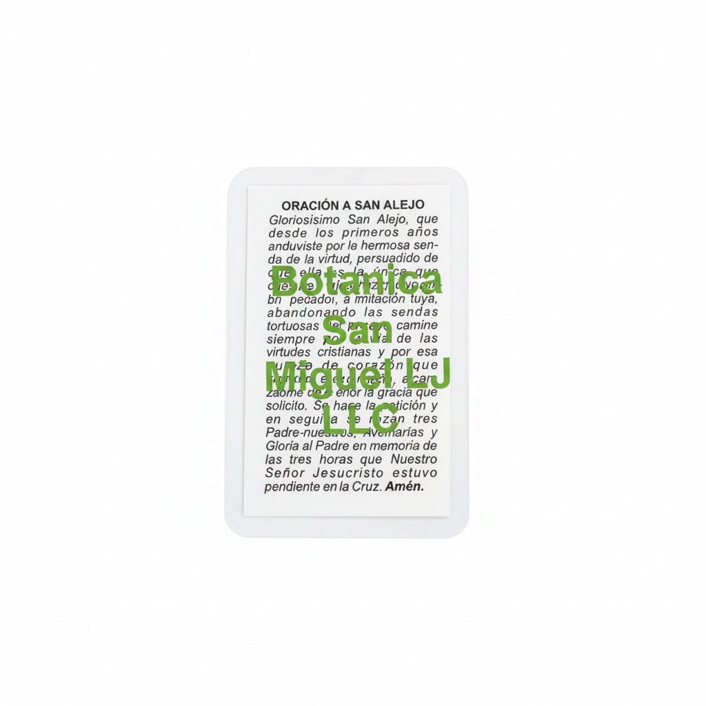 San Alejo Tarjeta de Oración