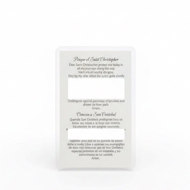 Saint Christopher Prayer Card