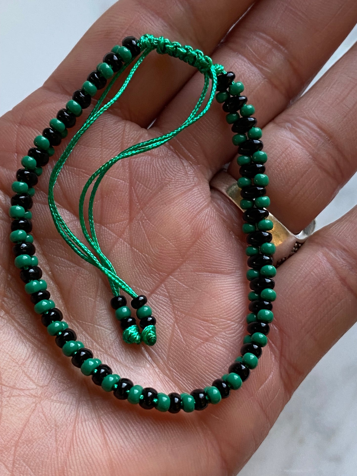 Orisha Ogun Green And Black Twin Bracelet