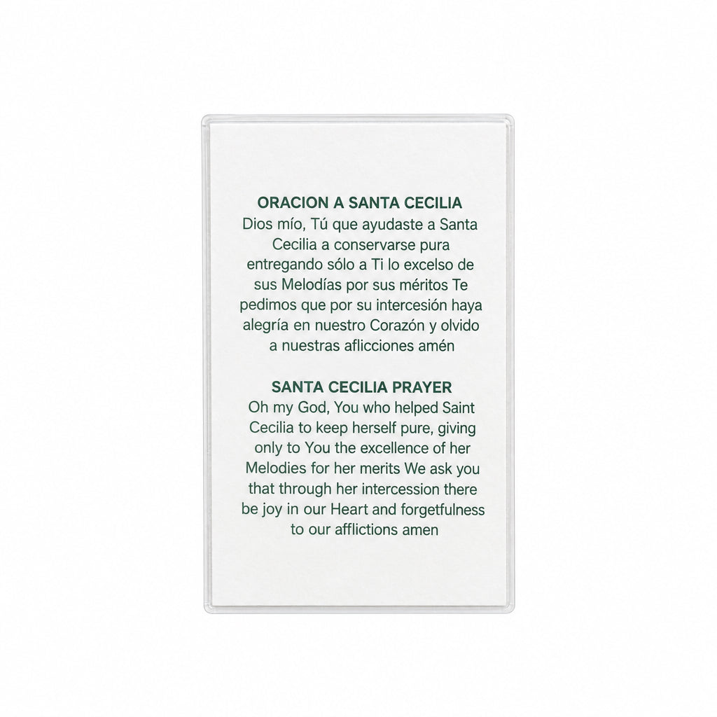 Santa Cecilia Prayer Card