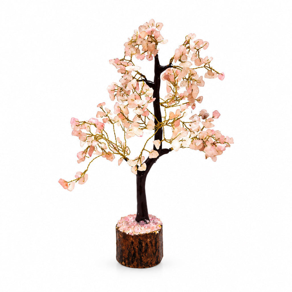 Rose Quartz Gemstone Tree - (300 Gemstone Beads) 8"