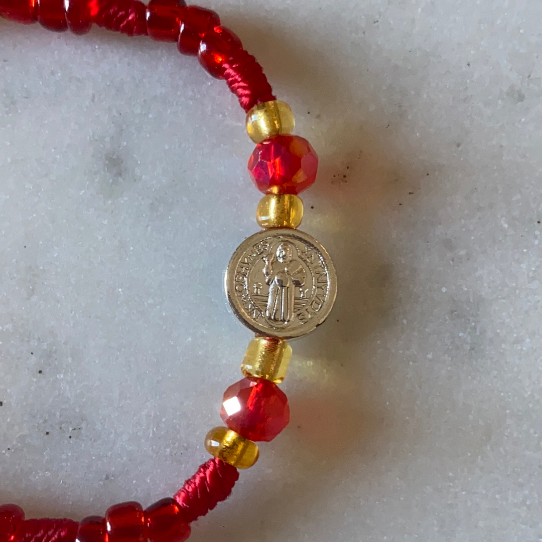 Saint Benedict Red Bracelet