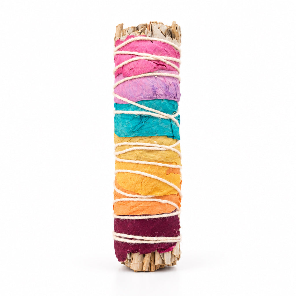 7 Chakra Sage (White Sage with 7 Color Rose Petals)