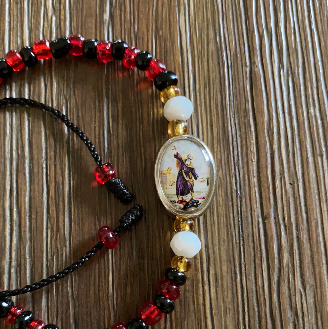 San Elias Black And Red Bracelet