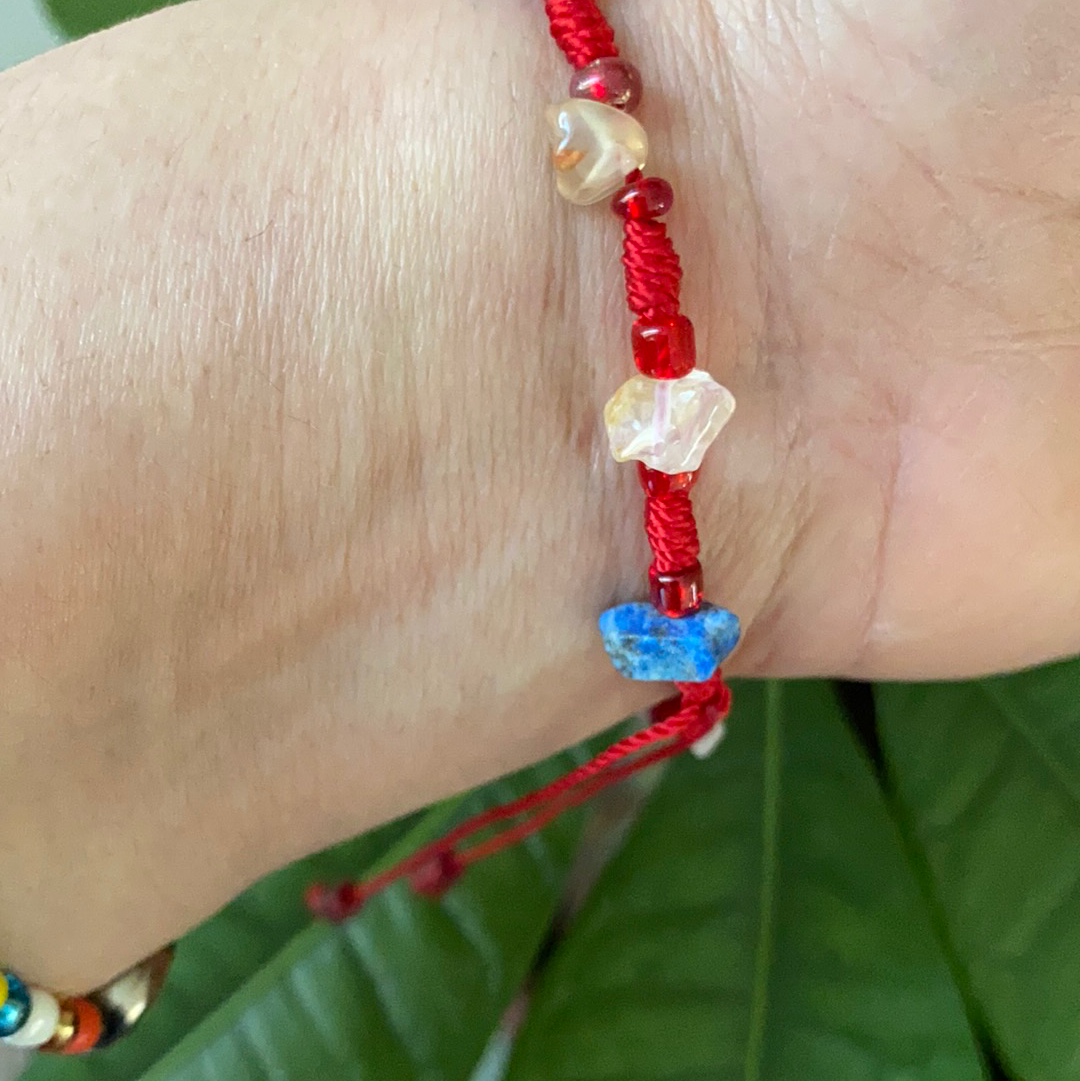 Red Bracelet With Crystals