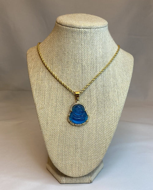 Premium Blue Buddha Necklace
