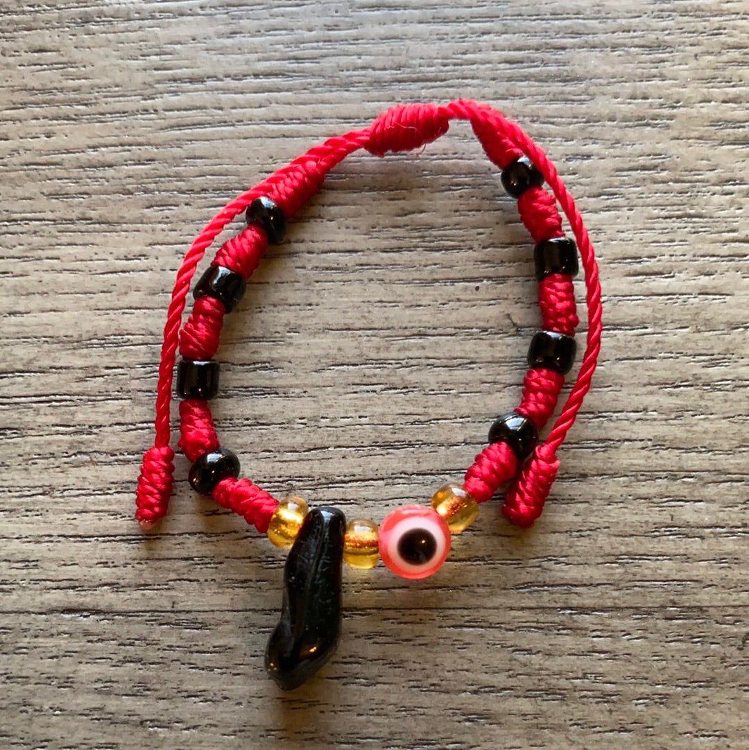 Red and black bracelet for babies sale