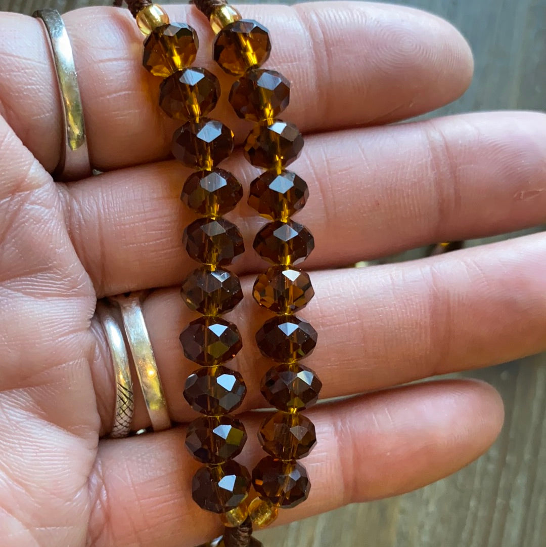 Jesus Glass Beads Rosary