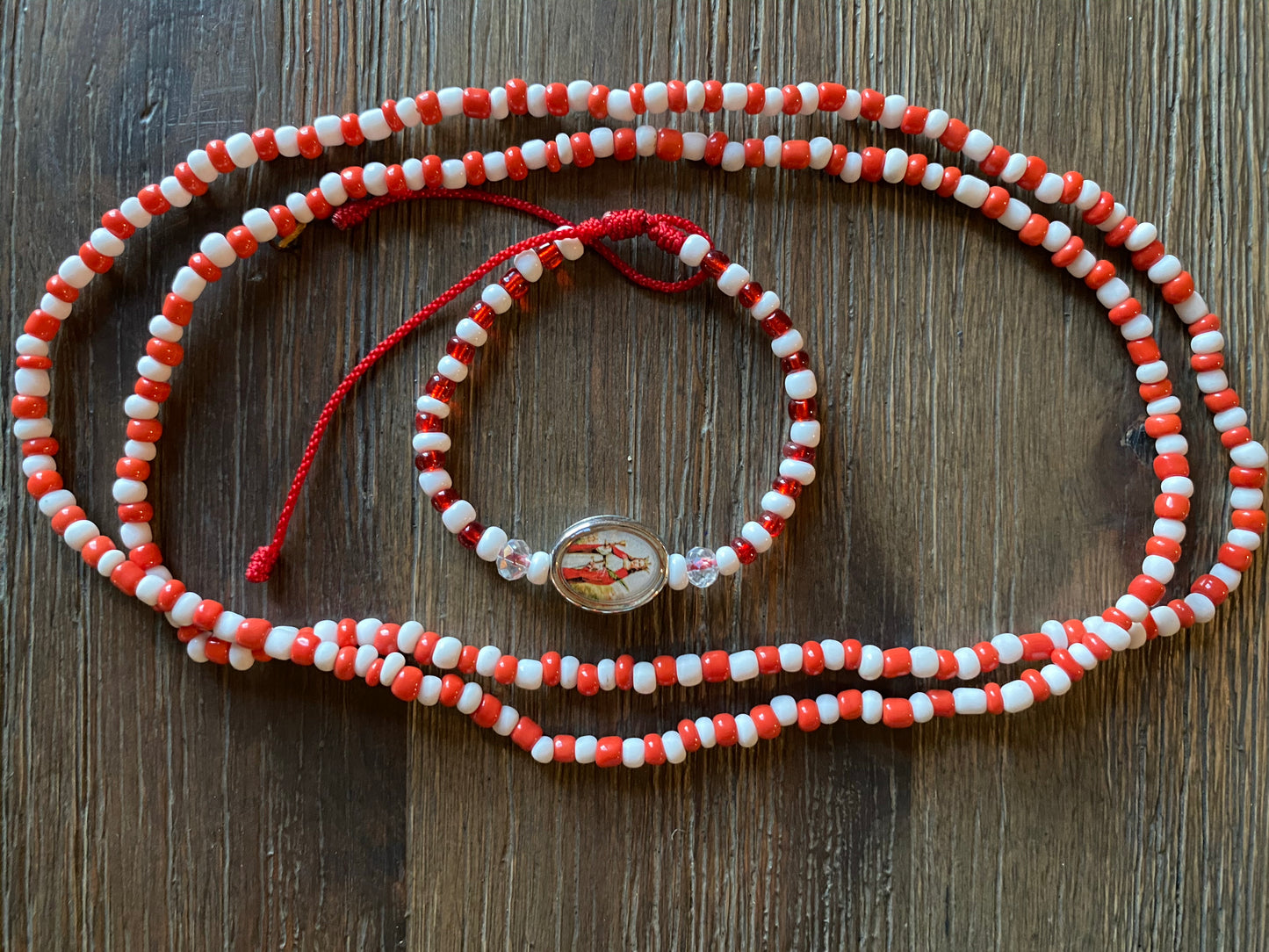 Saint Barbara Beads Set/Santa Barbara Collar y Pulsera