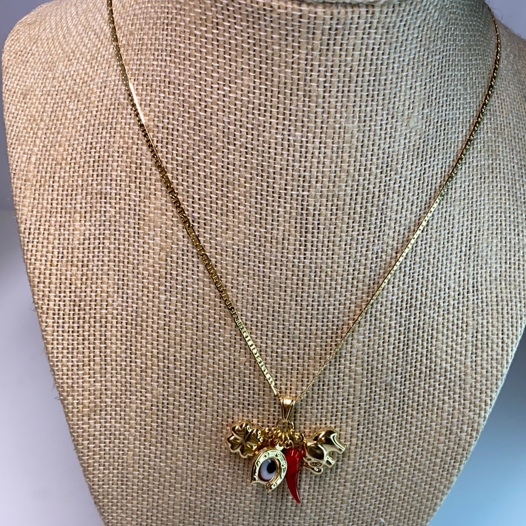Gold Plated Charm Necklace