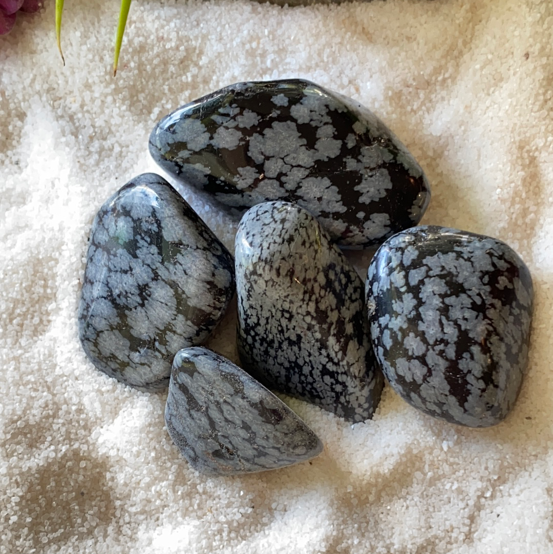 Snowflake Obsidian Tumbled Stone