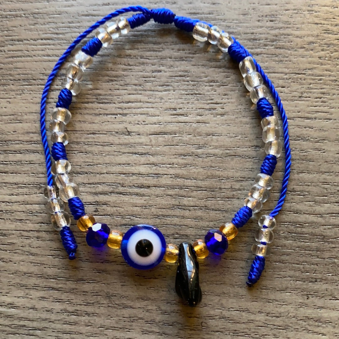 Blue Evil Eye Bracelet With Azabache