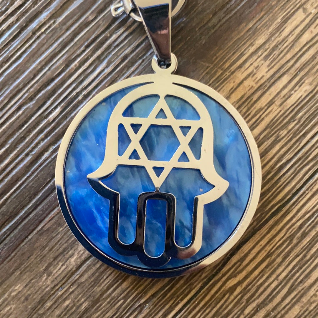 Hamsa Hand Necklace With Bracelet