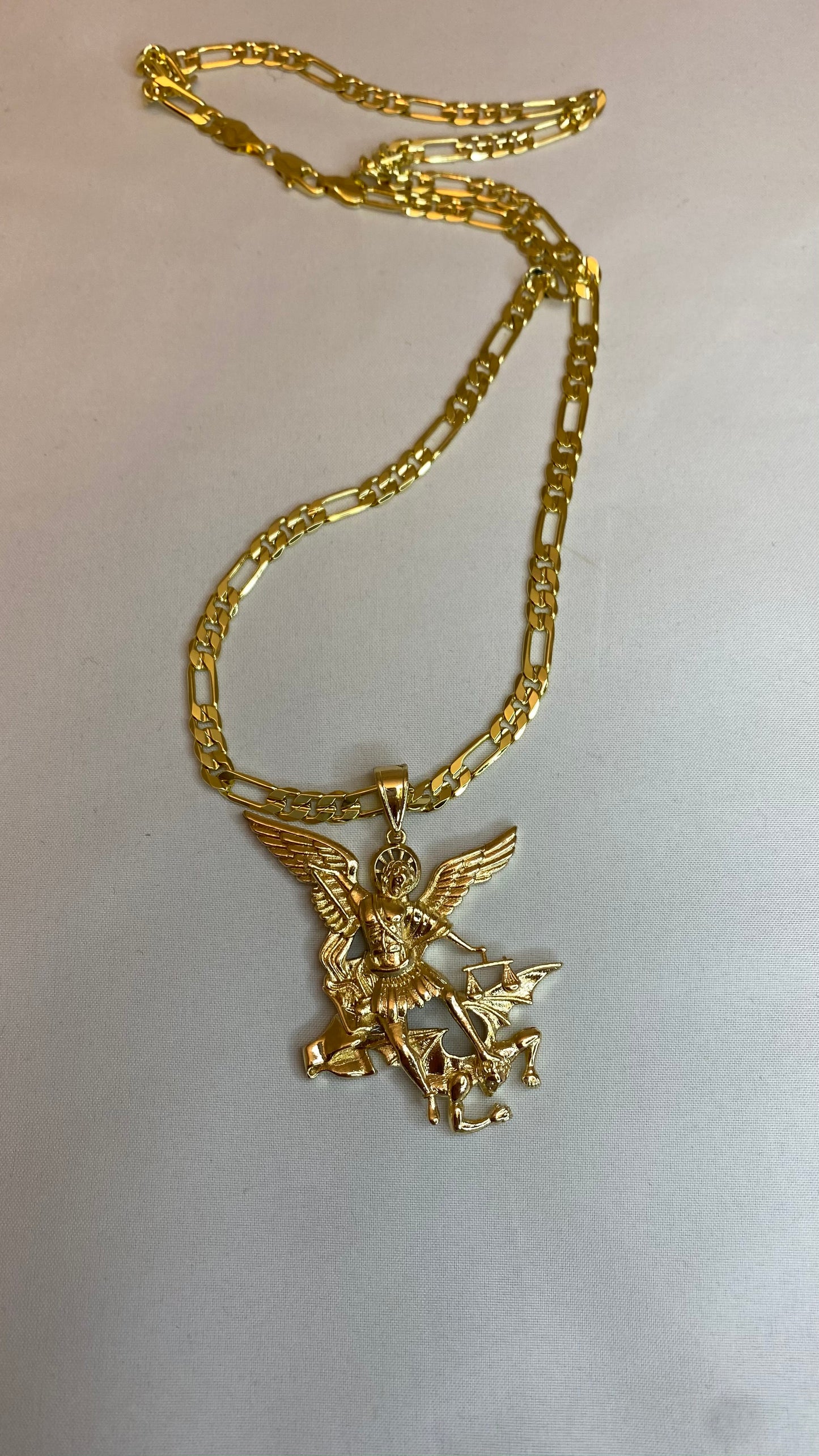 Saint Michael Gold Plated Necklace