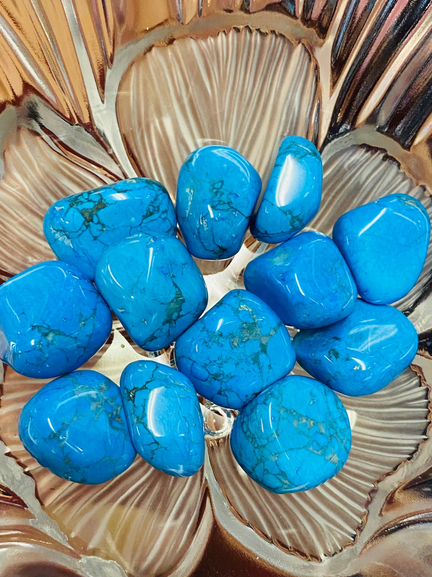 Blue Howlite Tumblestone Crystals
