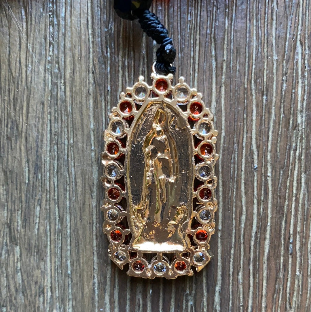 Guadalupe Glass Beads Rosary