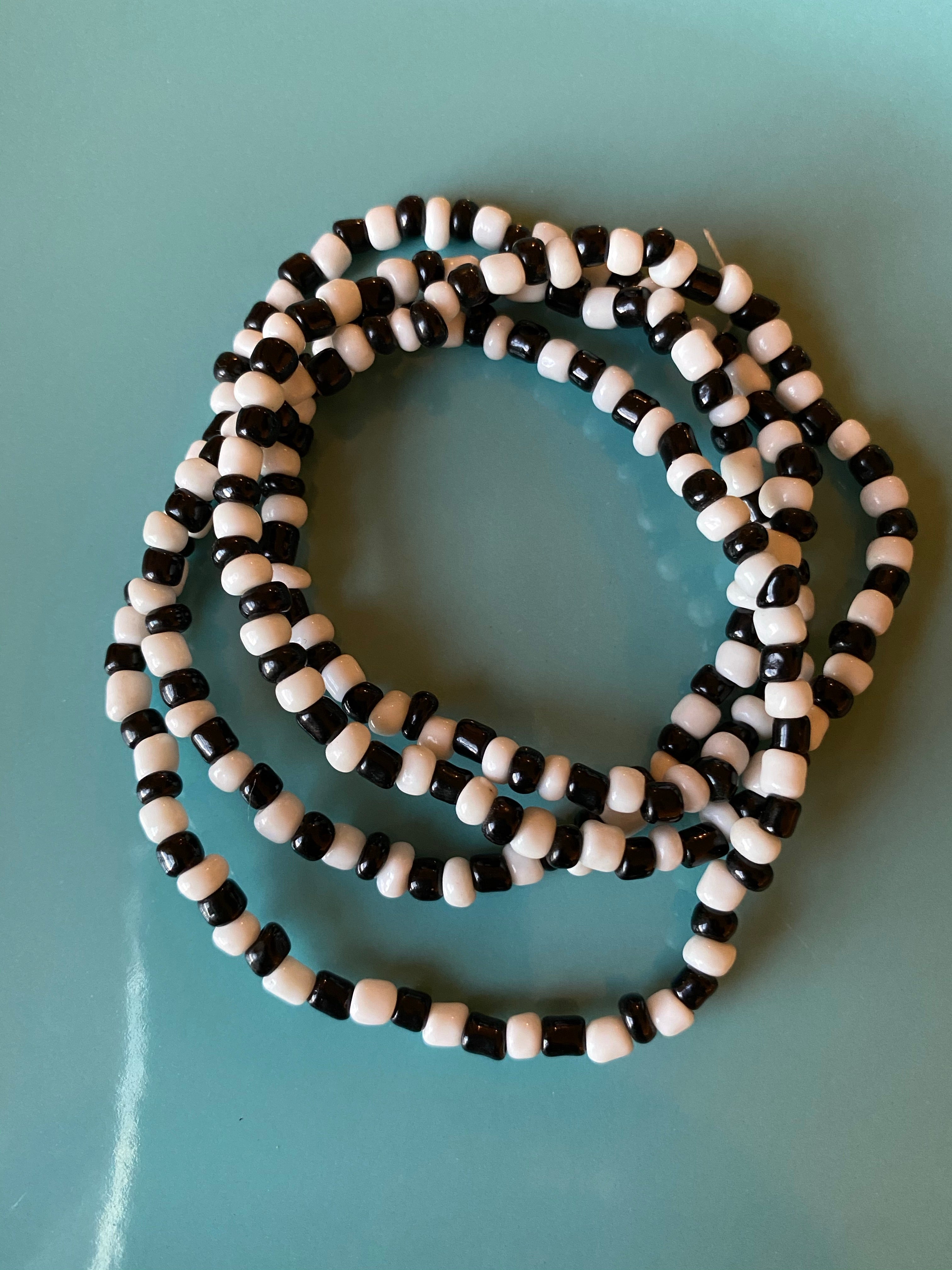 Black and clearance white beads