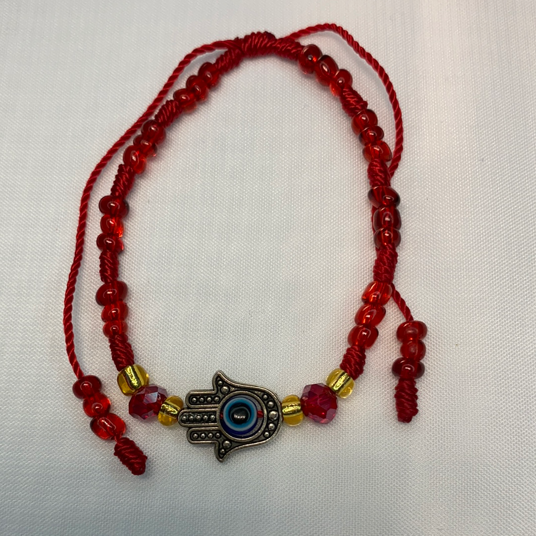 Red Evil Eye Hamsa Hand Bracelet