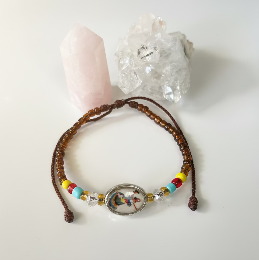 Pulsera Oya de Cuentas Marrones
