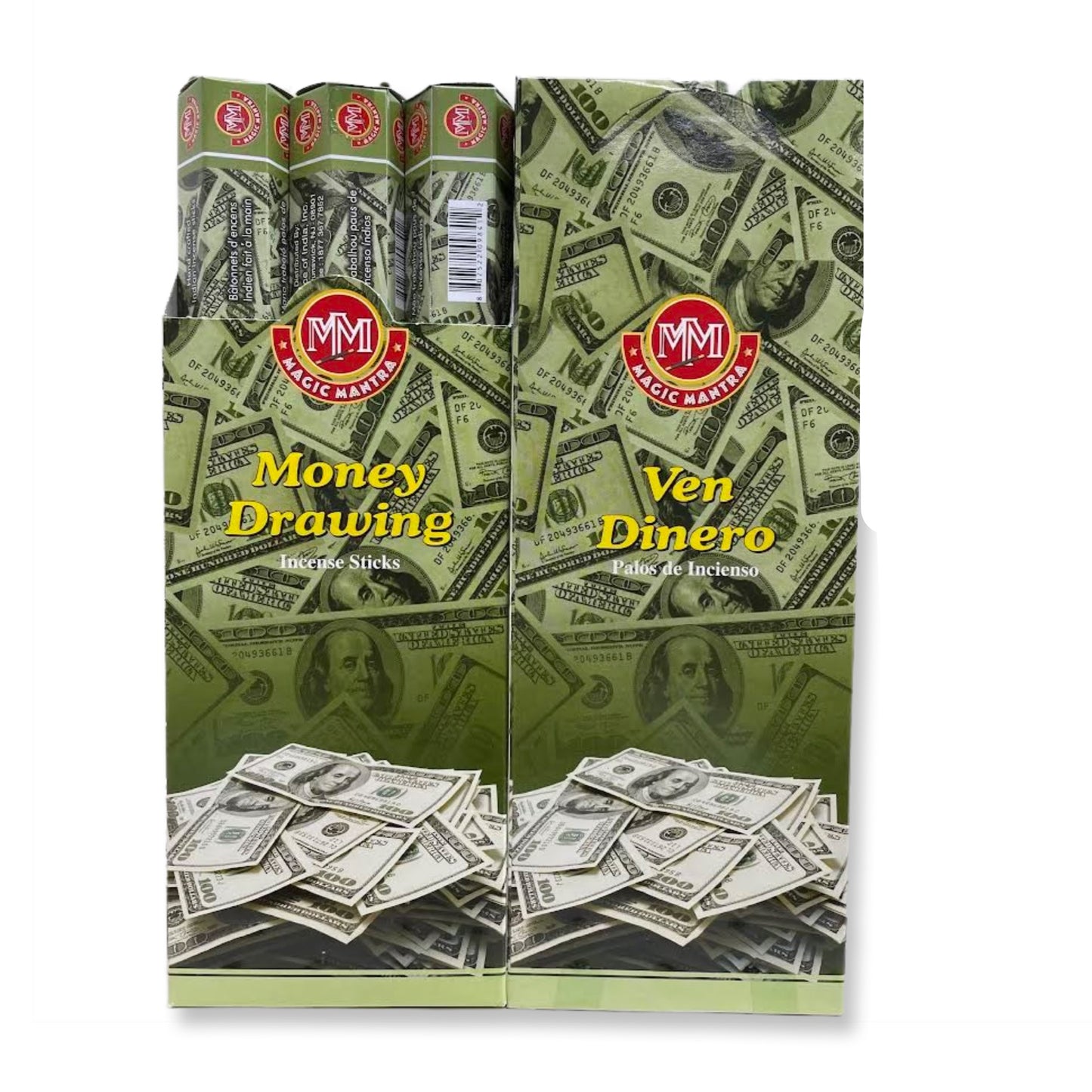 Money Drawing Incense Sticks/ Ven Dinero Palo De Incienso