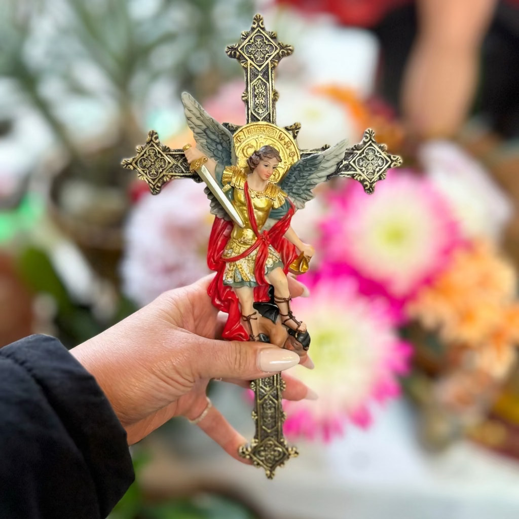 Saint Michael 12” Wall Cross Statue