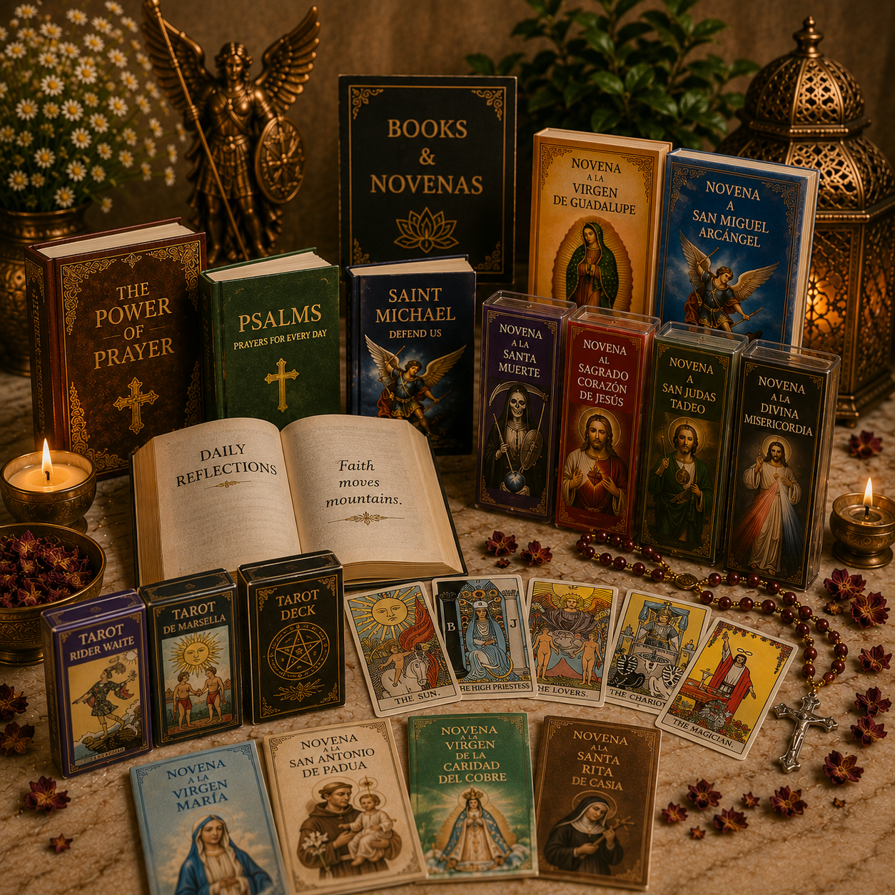 Books, Novenas & Tarot