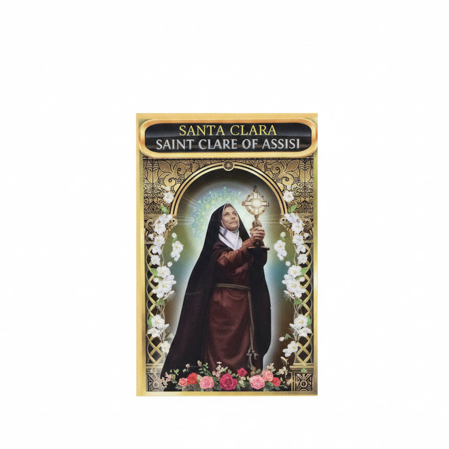 Saint Clare Of Assisi Prayer Card