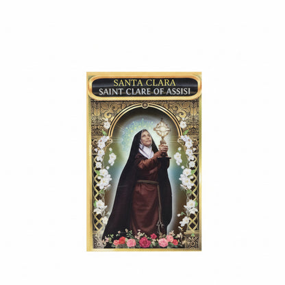 Saint Clare Of Assisi Prayer Card
