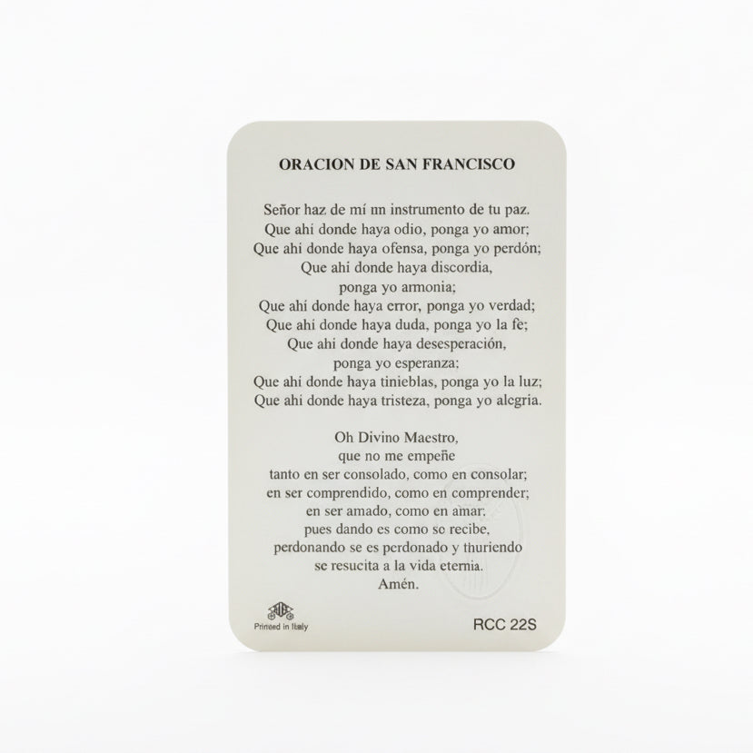 Saint Francis Prayer Card