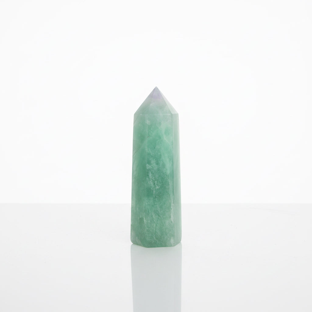 Green Fluorite Crystal Tower