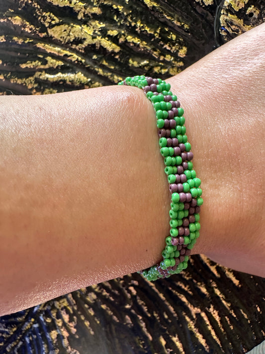 Saint Martha Dominator Green and Purple Bracelet | Filomena Lubana