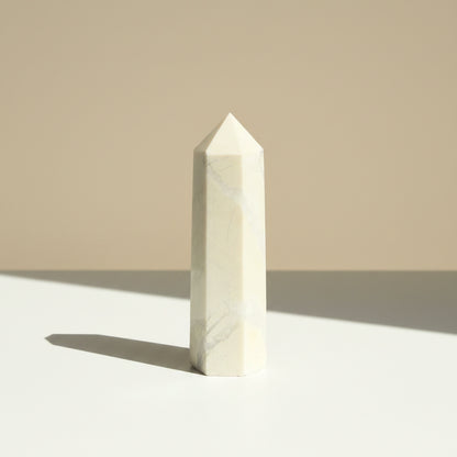 Howlite Crystal Point
