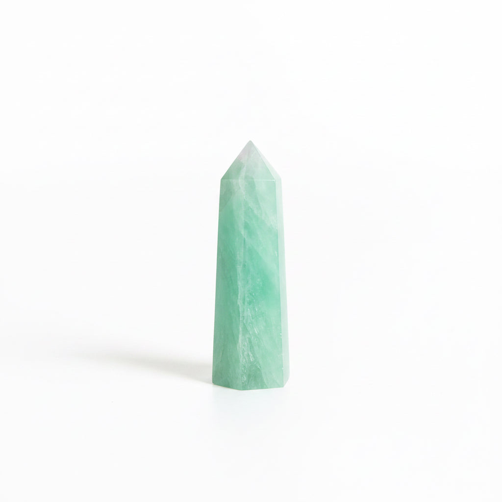 Green Fluorite Crystal Tower