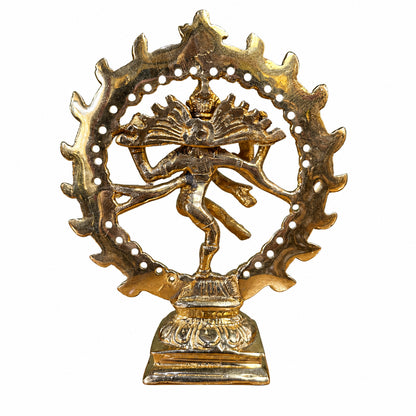 Shiva Natraj 9"H Solid Brass