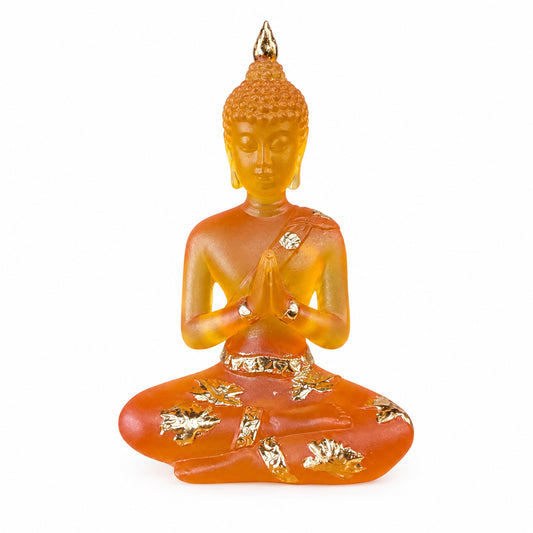 Buddha Statue|Resin with Gold Accents |4.5"H x 3"W