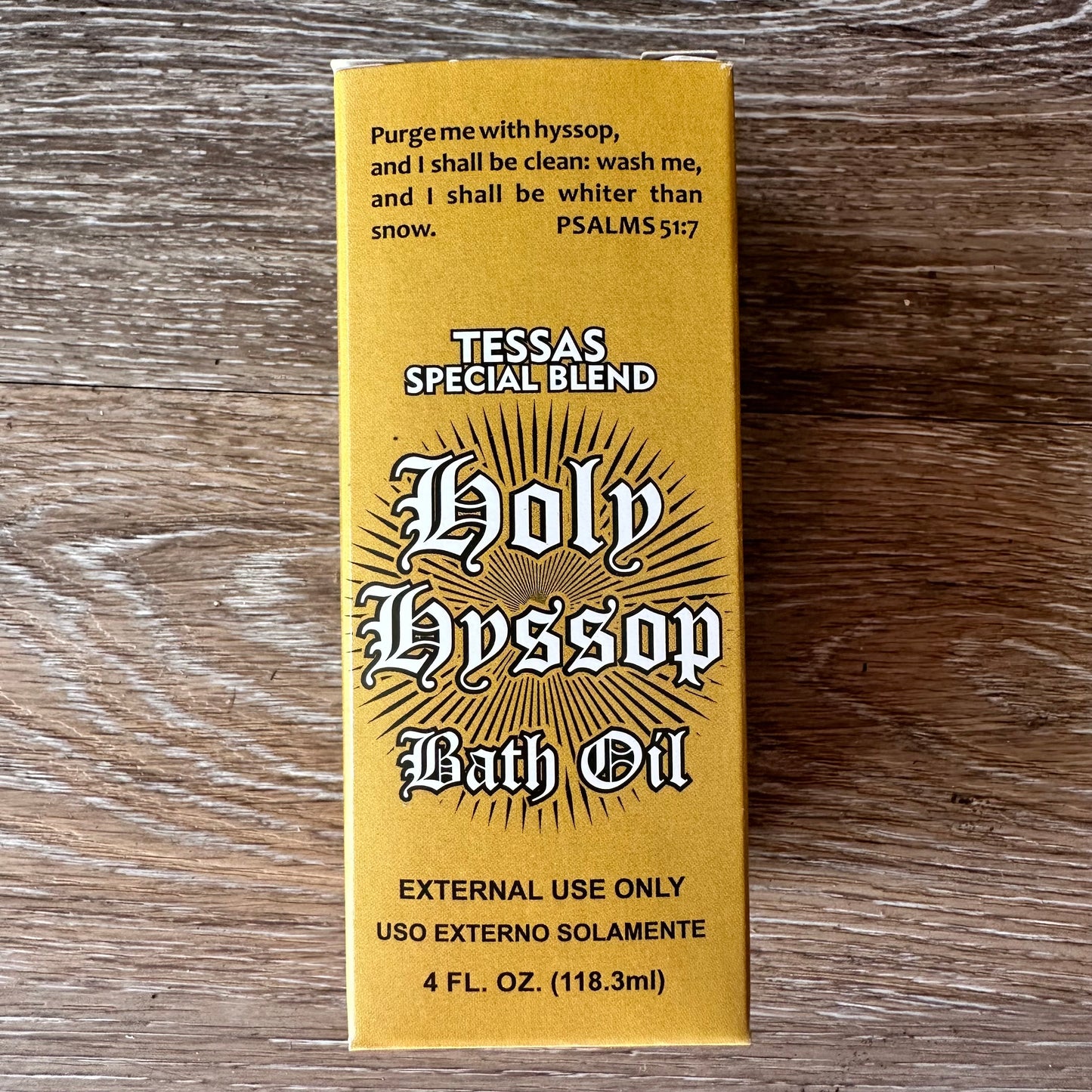 Tessas Special Blend Holy Hyssop Bath Oil