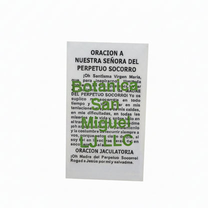 Nra. Sra. Del Perpetuo Socorro Tarjeta De Oración