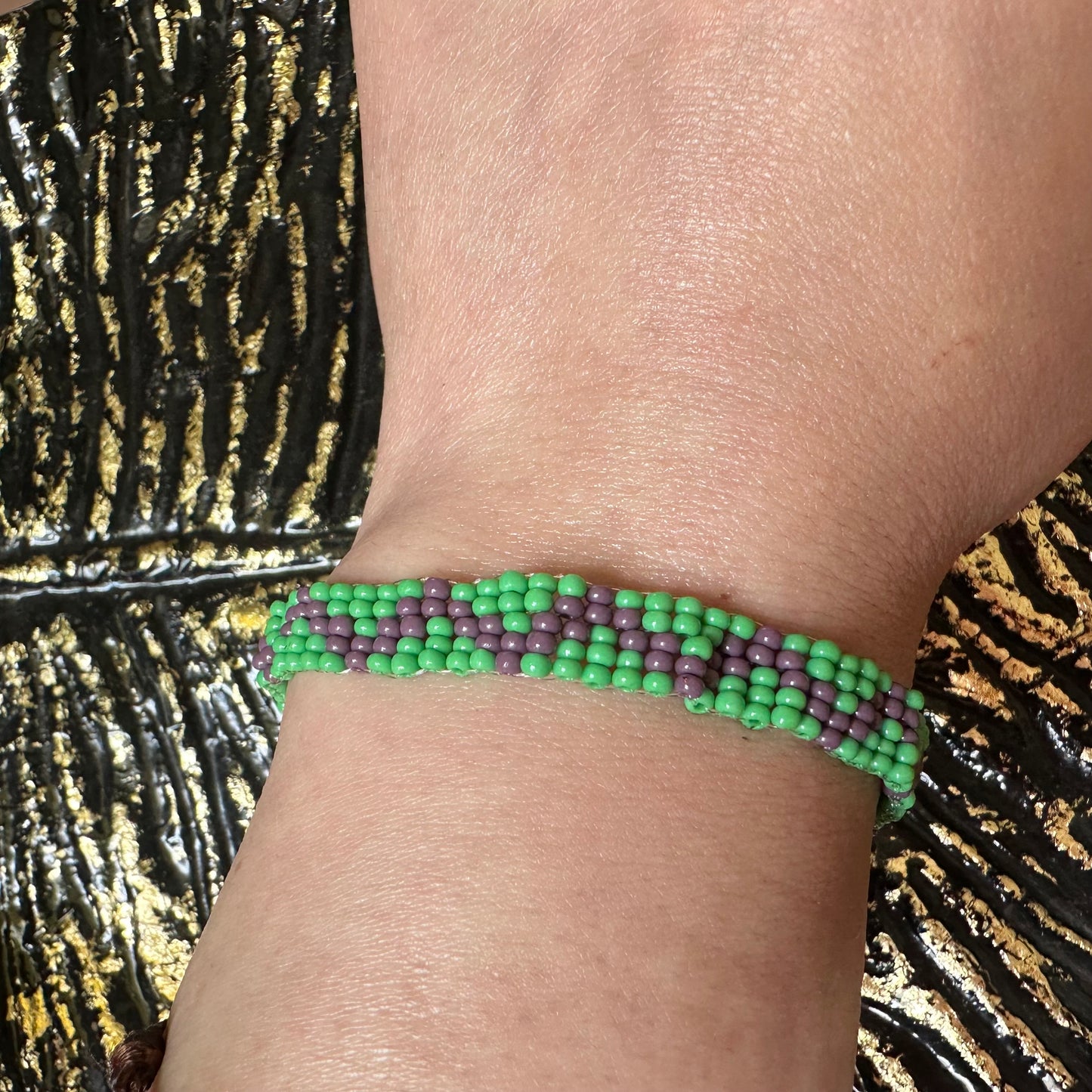 Saint Martha Dominator Green and Purple Bracelet | Filomena Lubana