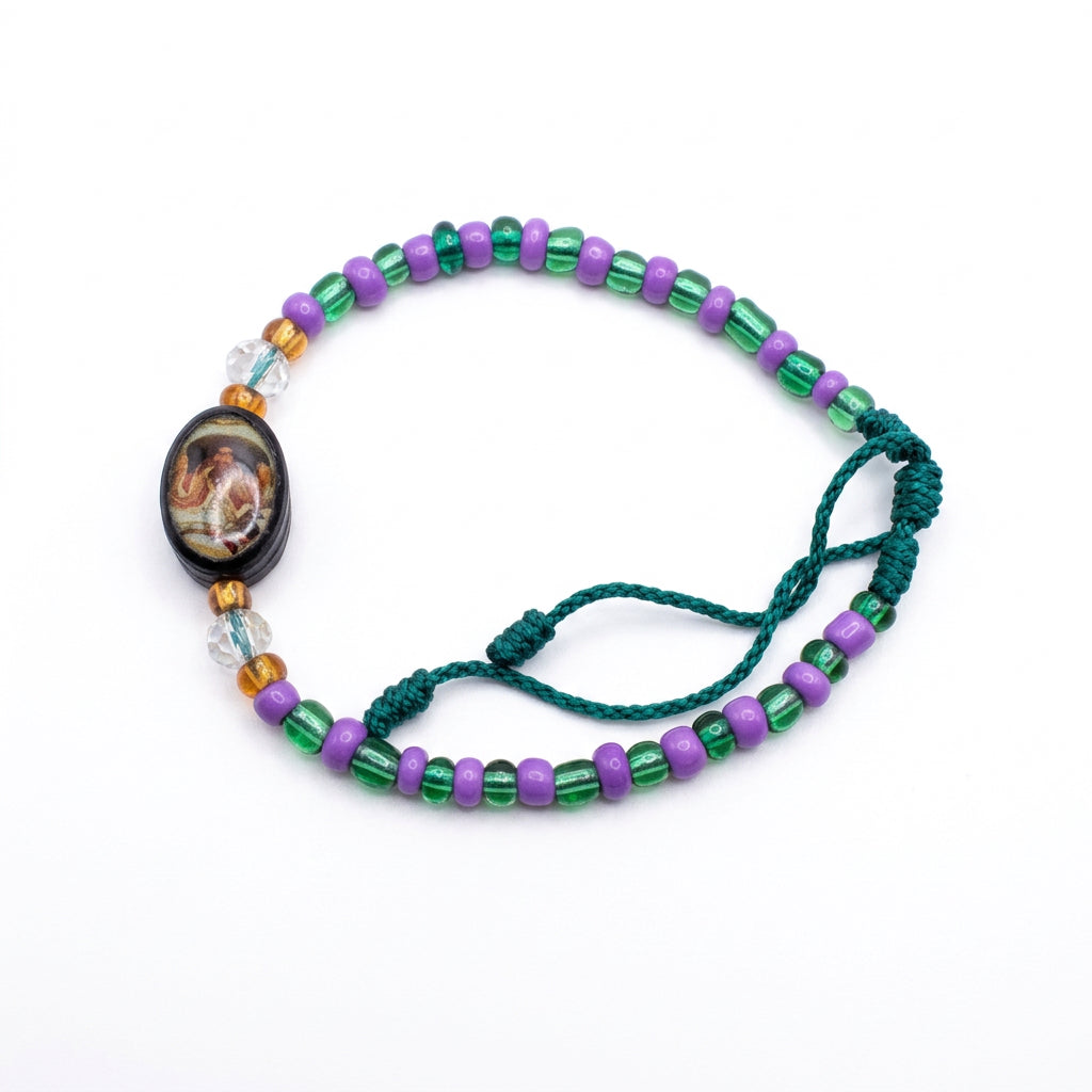 Santa Marta Dominadora Green And Purple Bracelet | Filomena Lubana