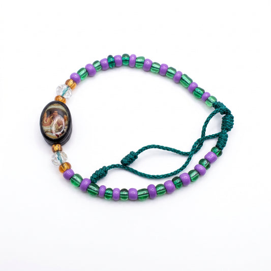 Santa Marta Dominadora Green And Purple Bracelet | Filomena Lubana