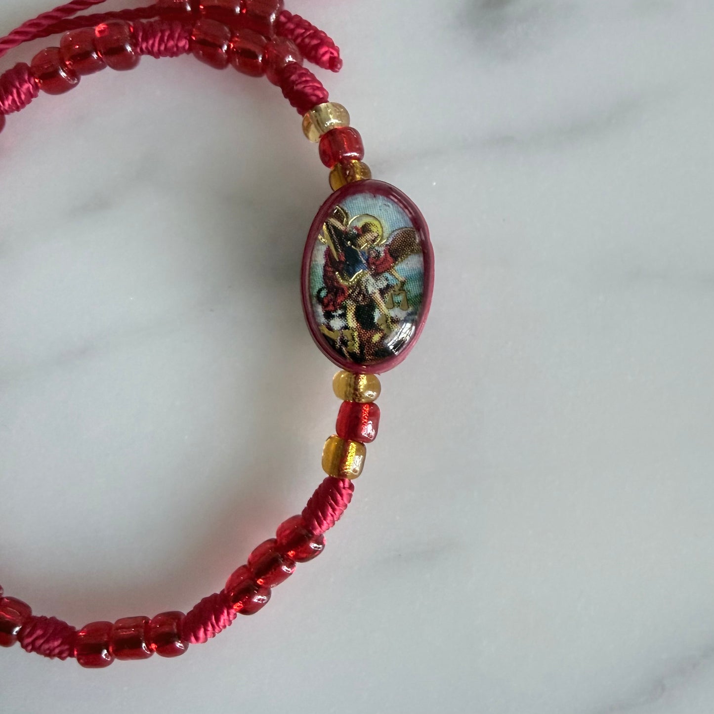 Saint Michael Red Bracelet