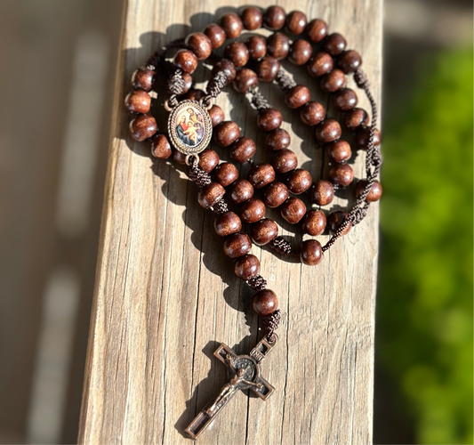 Holy Family Wood Rosary