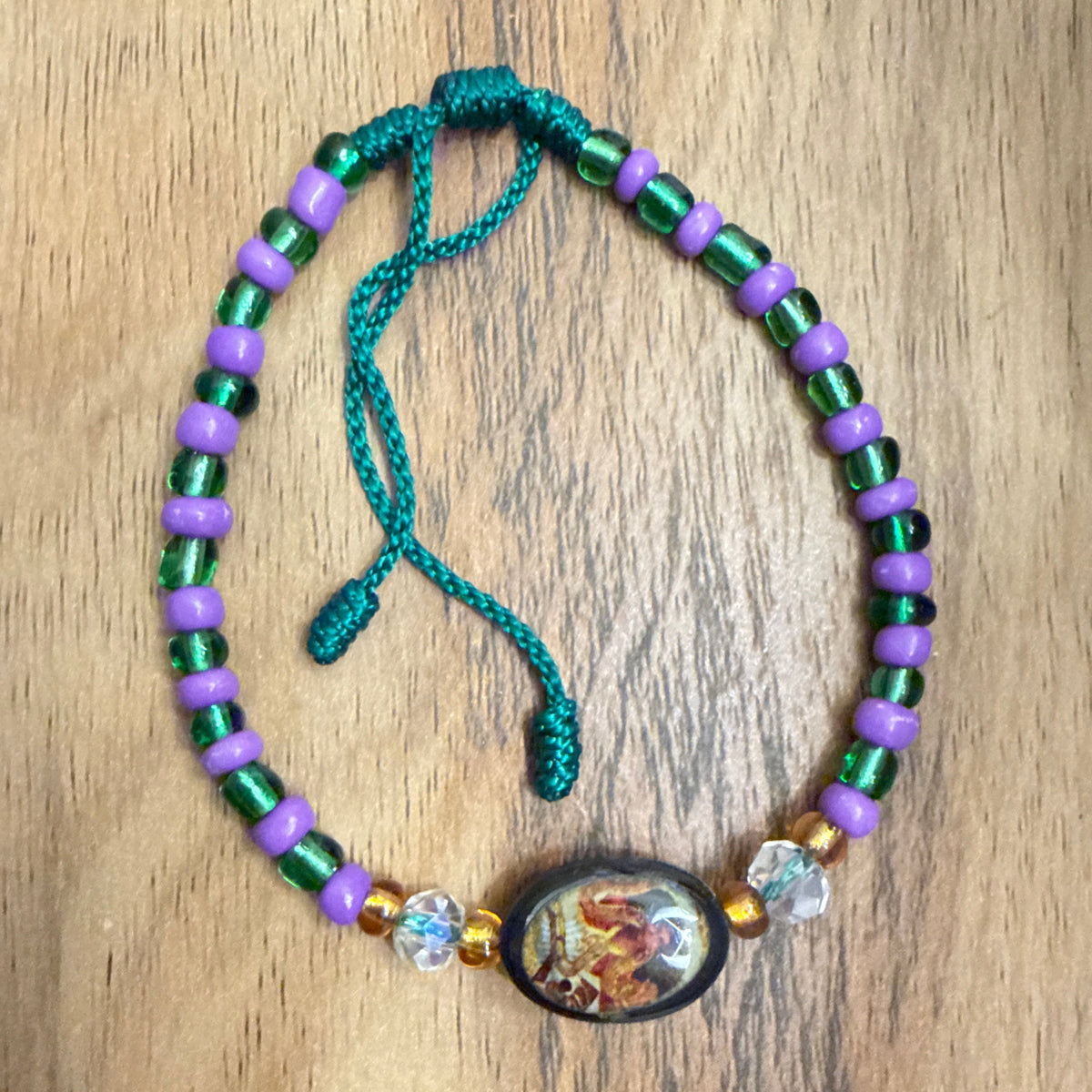 Santa Marta Dominadora Green And Purple Bracelet | Filomena Lubana