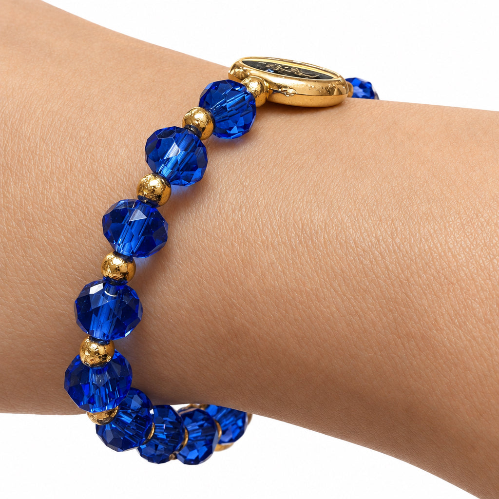 Saint Michael Protection Blue Bracelet