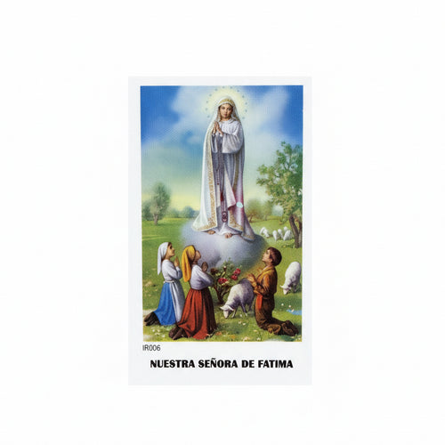 Virgen De Fátima Tarjeta De Oración