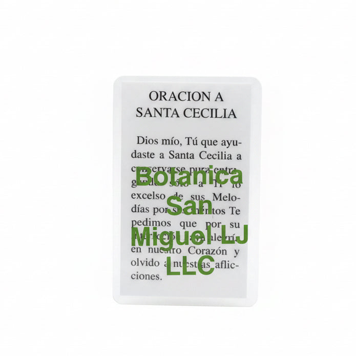 Santa Cecilia Tarjeta De Oración