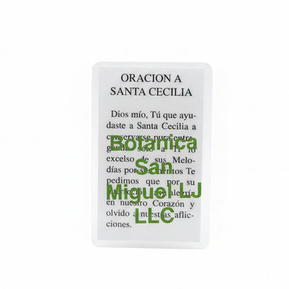 Santa Cecilia Tarjeta De Oración