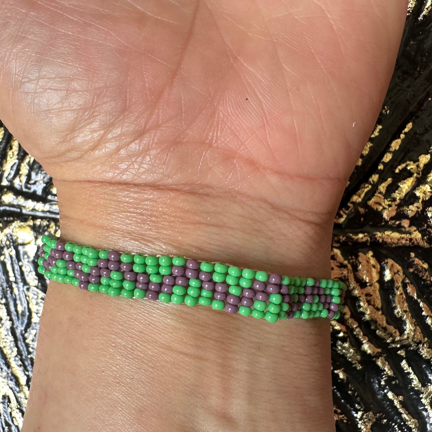 Saint Martha Dominator Green and Purple Bracelet | Filomena Lubana