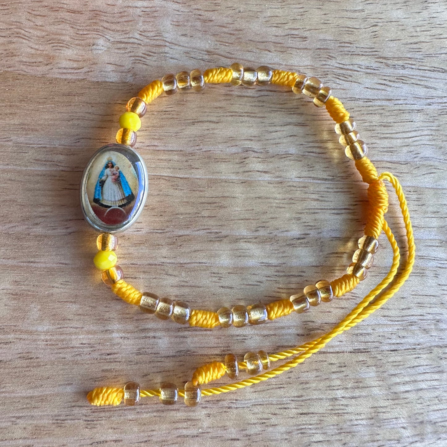 Our Lady of Charity Yellow Bracelet/Caridad Del Cobre Pulsera